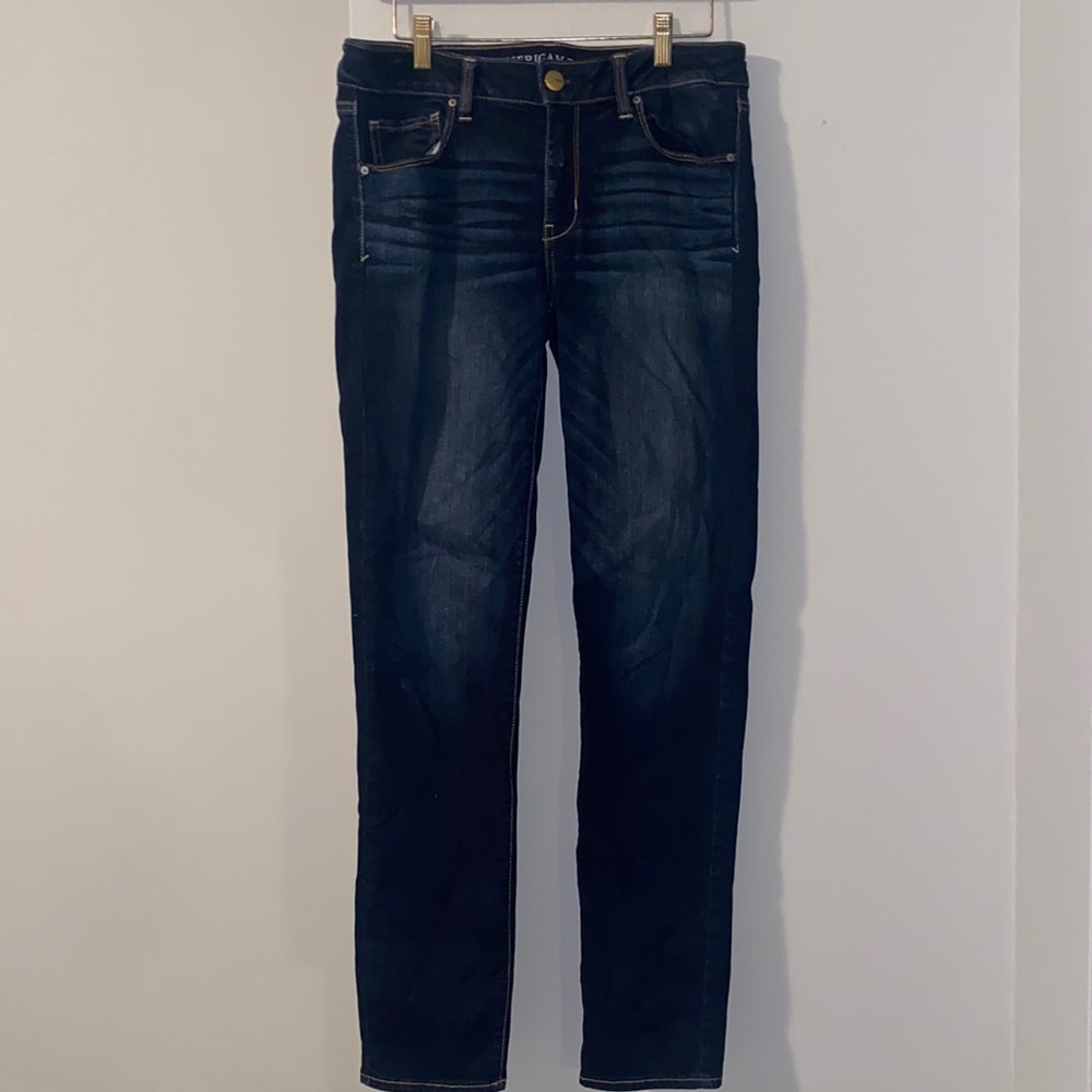 American Eagle Dark Blue Stretch Skinny Jeans
